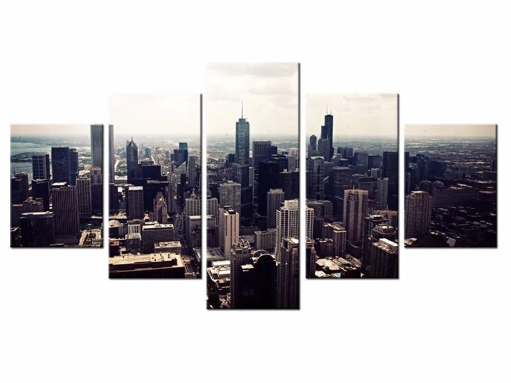 

Hot Sales 5 Panels Picture City HD night scene series Canvas Print Painting Artwork Wall Art Canvas painting /XC-city-91