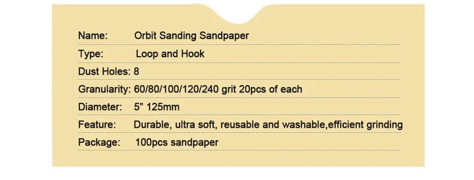 STLRENDA 125 мм Orbit шлифовальные песок Бумага 5 "60/80/100/120/240 Грит крюк и посмотреть шлифования Бумага диск абразивный Инструменты 8 пыли отверстия 100