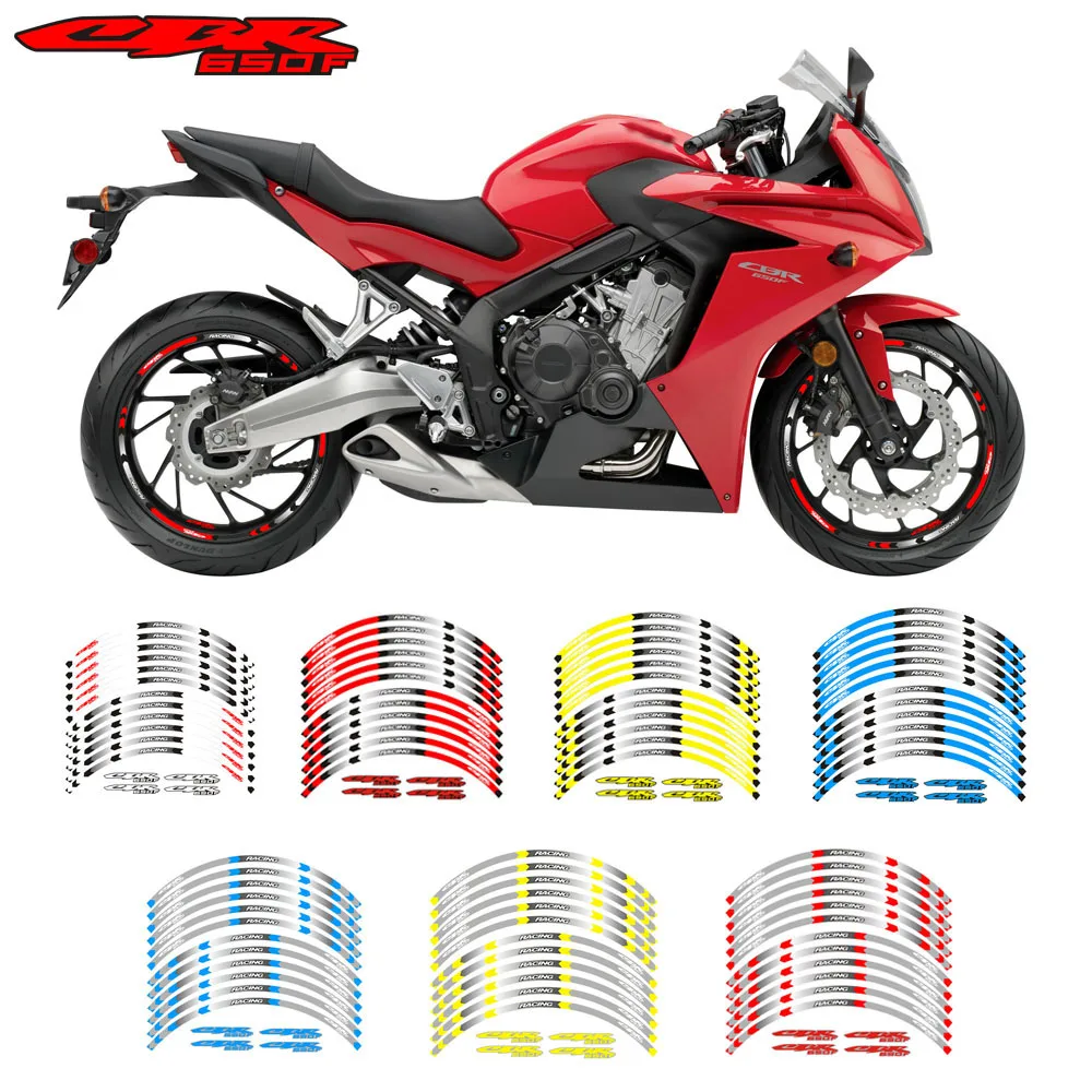 Для Honda CBR650F 12x Высококачественные наклейки на колеса мотоцикла светоотражающие