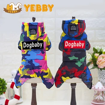 

Dog Down Parkas Classic Camouflage Army Military Uniform Winter Cotton Coats Jackets Jumpsuits & Rompers Candy Color Costume