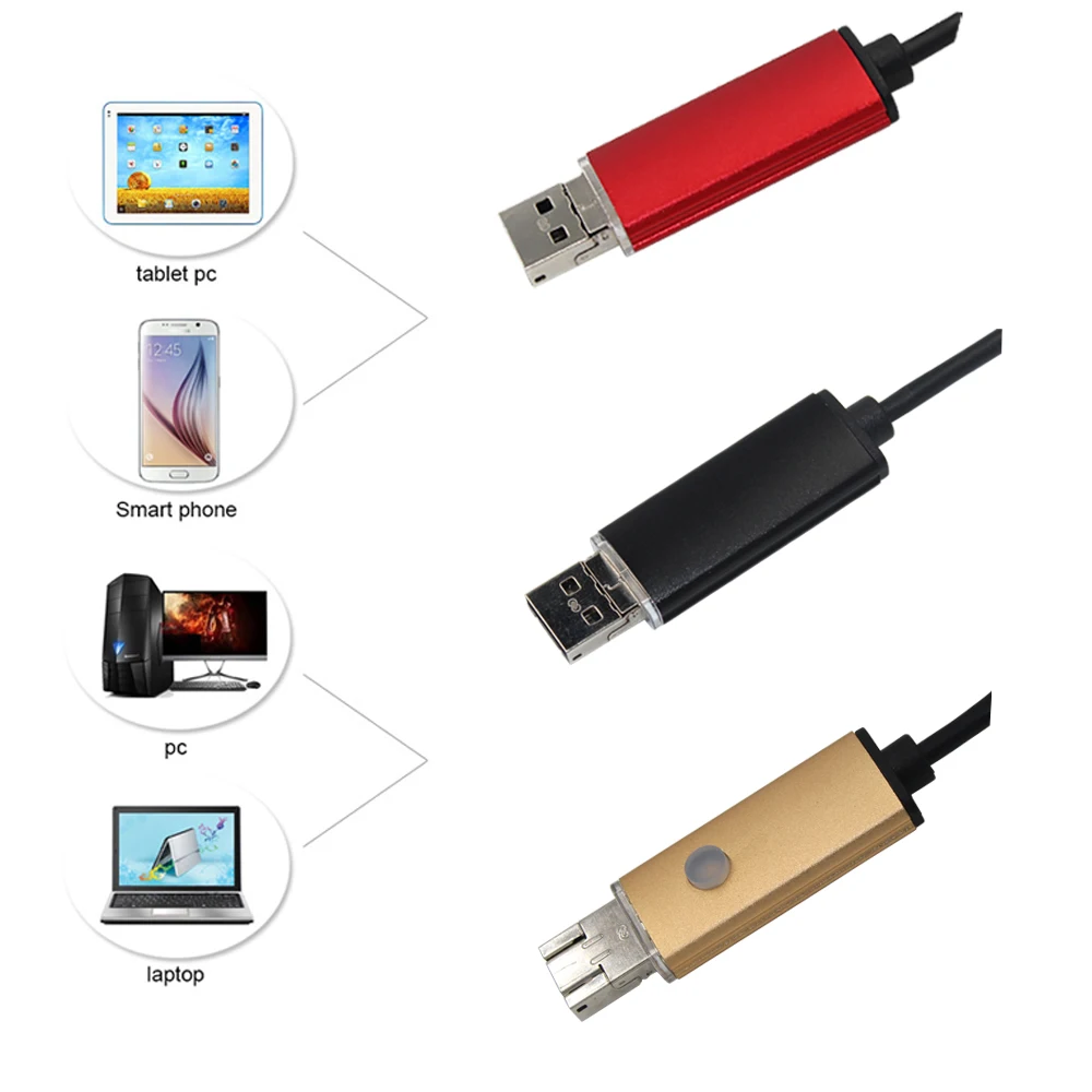 Goede 7 MM 5 M Mini Usb Endoscoop Tube Camera 6 LED Onderwater Borescope Industri euml;le Inspectie Micro Camera #039;S voor Windows PC Android