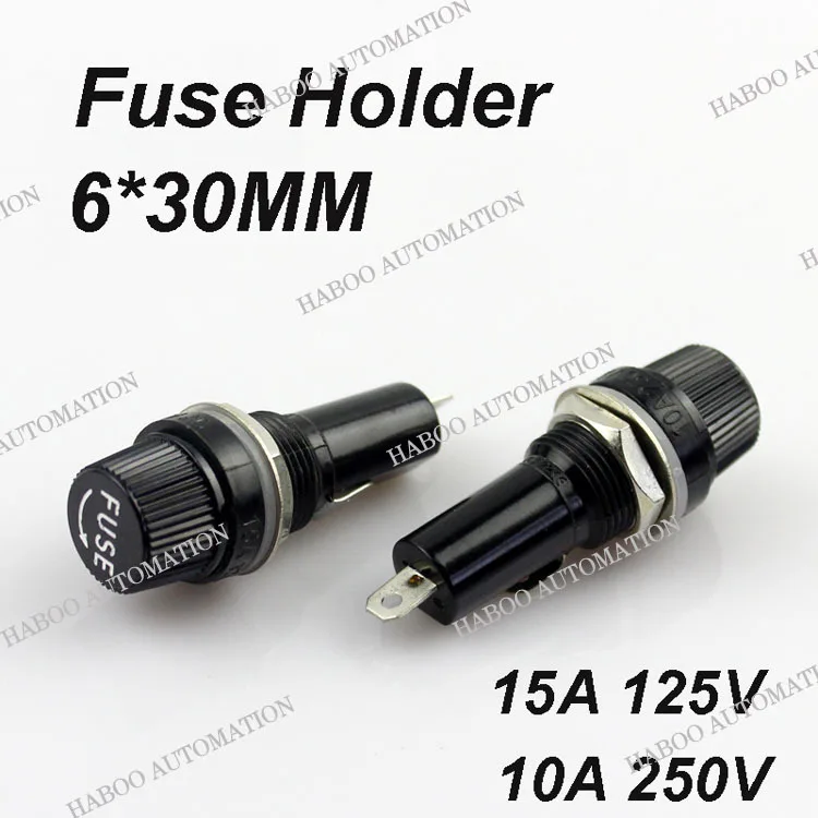 

10pcs shipping free6*30 glass fuse holder mini fuse holder 10A 250V glass fuse holder pcb fuse holder HB6-303