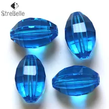 

New arrival fashion color oval shape 11x8mm faceted crystal beads create your style long rhombus gridding surface