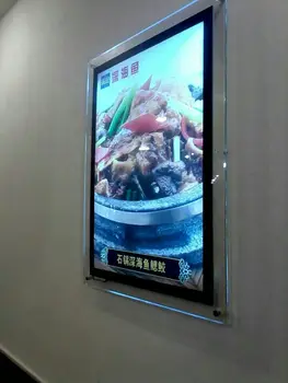 

Edge-lit Acrylic Frame Restaurant Wall Mounted Menu Panels Slim Light Box Signs A2 LED Menu Boards High Brightness LightBox