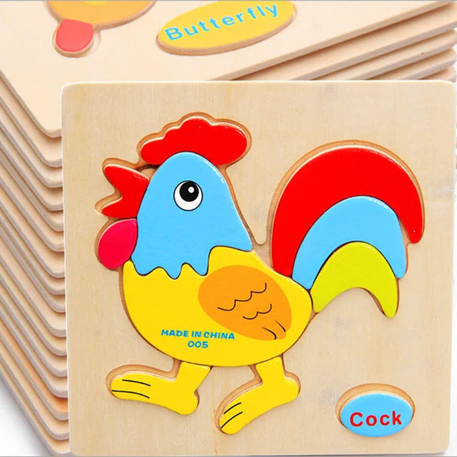 

3d puzzle wooden jigsaw puzzle toys for children cartoon animal vehicle wood puzzle intelligence children baby early education