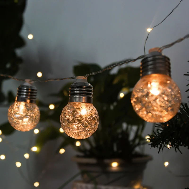 

Solar Lights Balloon String Light Waterproof White Led Poirot Decorative Light Bulbs Backyard Outdoor Garland Landscape Lamp