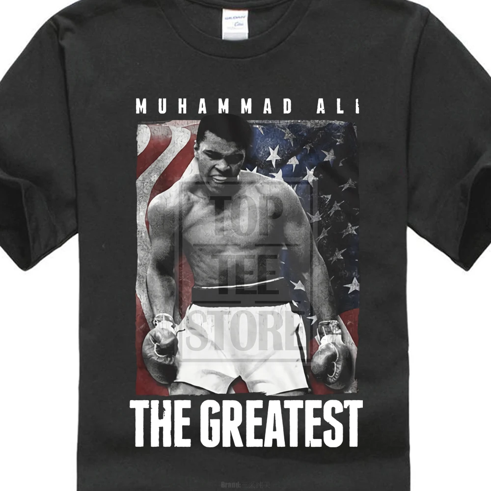 

Muhammad Ali Boxer T Shirt New Men America Ali Sizes Sm 4Xl100% Black Cotton