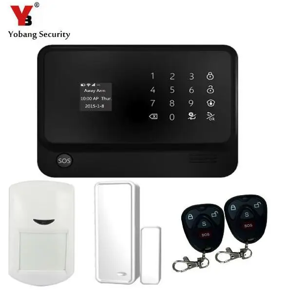 

YoBang Security Touch Keyboard WIFI GSM Security System Android IOS APP Remote Control PIR Motion Detector Door Window Sensor.