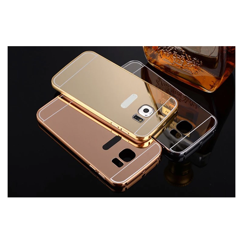 Зеркальный чехол для Samsung Galaxy S8 S9 Plus S6 S7 S4 J3 J5 J7 2016 A7 A5 2017 J2 Prime алюминиевый