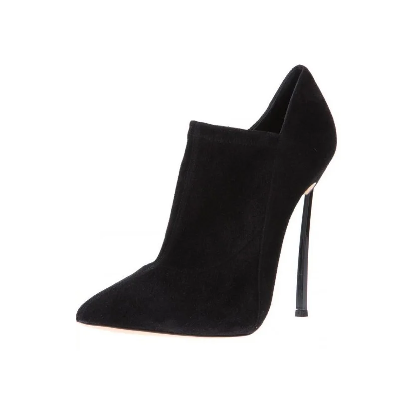 black ankle boots thin heel