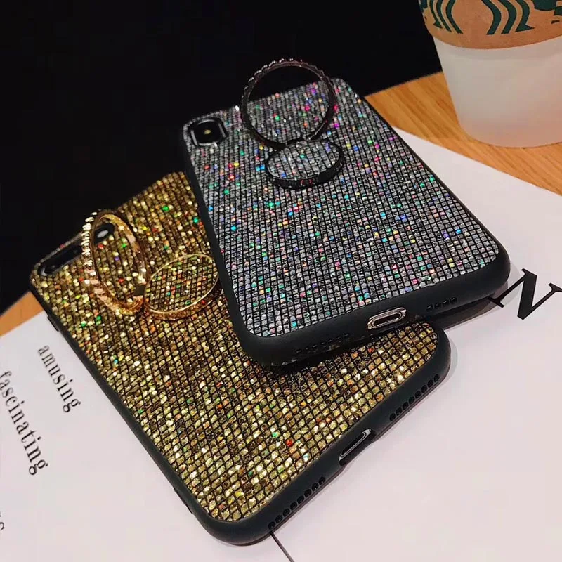Роскошный Шикарный чехол для Samsung Galaxy S10 Plus S8 S9 Note 10 9 8 J4 J5 J6 J7 A10 A20 M20 A50 A70 блестящее