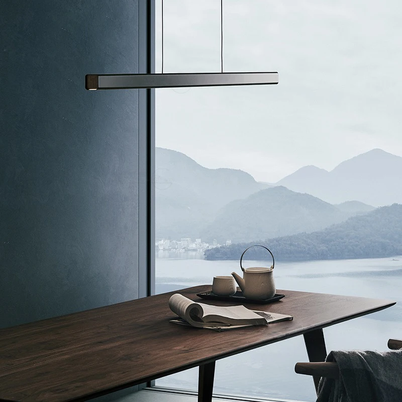  Modern Design Line Pendant light for dinning room Minimalist LEDLight Bar Hanging Lamp Kitchen isla - 4000012645234