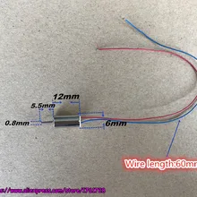 10 шт.! 6*12 мм Бессердечный двигатель 3,7 в 50000 об/мин 612 Высокоскоростной микро двигатель постоянного тока