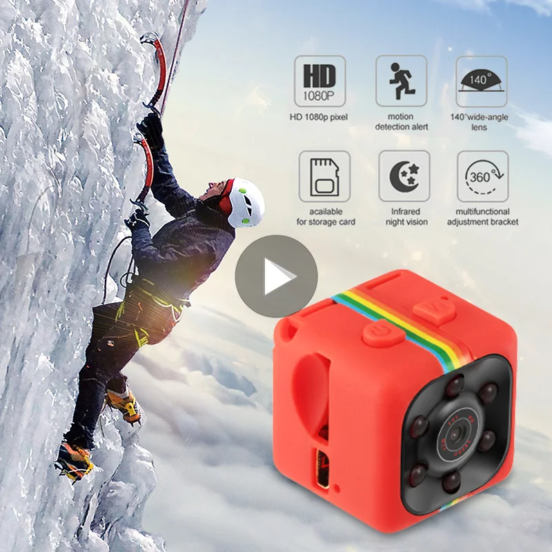 

Portable Standard edition 720P Security Night Vision HD Mini Hunting Camera Cube Camera Motion Detection Camera Send Ribbon