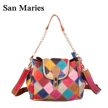 

Elegant Bolsas Feminina Women Messenger Bags Large Capacity Handbag Doctor Bag Fashion Patchwork Colorful Small Shoulder Tote