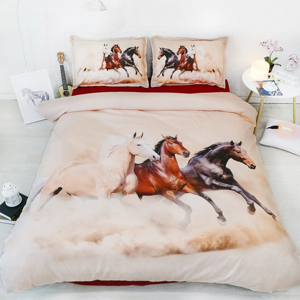 Horse Digital Print Bedding Set Quilt Cover Design Bed Set