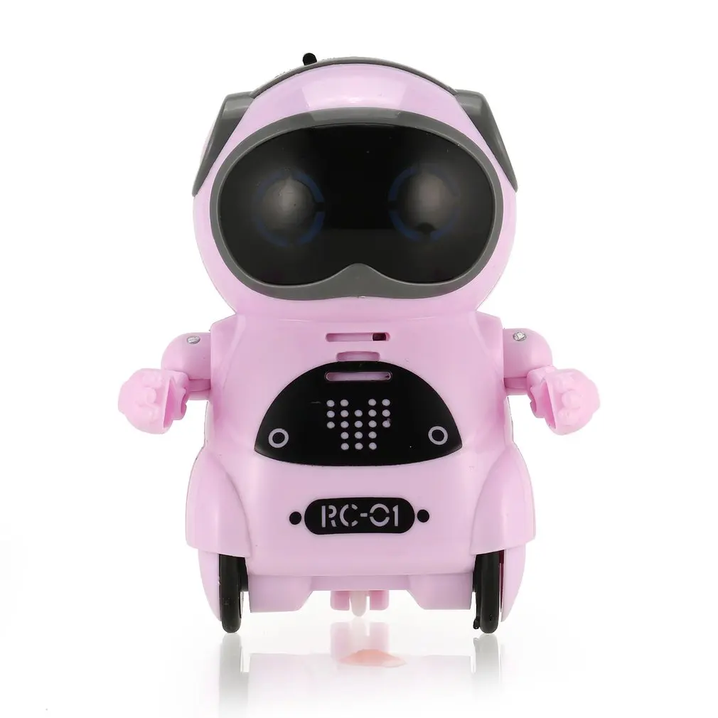 3 цвета мини карманный робот говорящая ходьба музыка танец свет распознавание голоса интерактивный умный детский Робот Модель игрушки подарок на день рождения