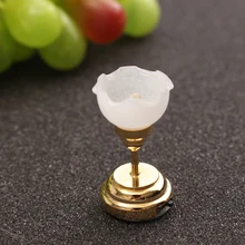 1:12 мини кукольный дом Миниатюрный светодиодный светильник в форме цветка подставка Ночник Новинка освещение свадебный подарок для детей украшение дома