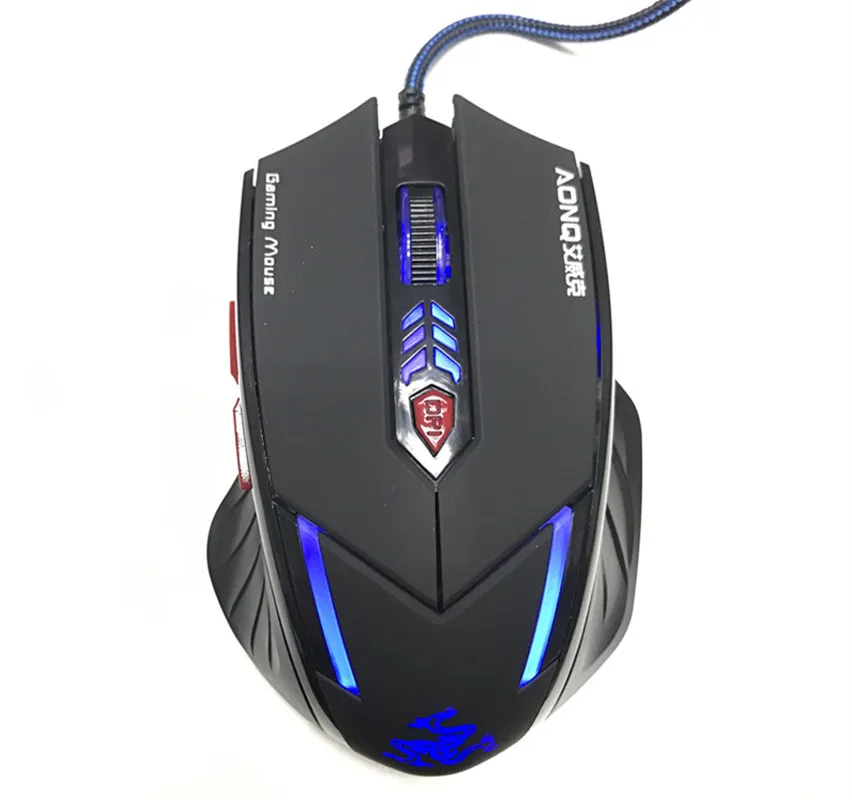 IRON MAN Wired Gaming Mouse Gamer 6 Button 2400 DPI Optical USB Mice