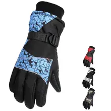Мужская и женская сенсорная стяжка теплая и водонепроницаемая Велоспорт Лыжный спорт Утепленные зимние перчатки Сноуборд перчатки снежные мотоциклетные лыжные перчатки