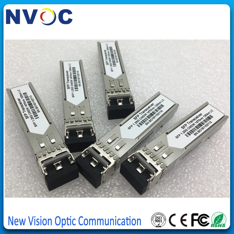 5 шт./лот 1 25G CWDM SFP 120KM 1470 1610 1490 1530 1570 1510 1550 1330 1370 1350nm LC волоконный приемопередатчик