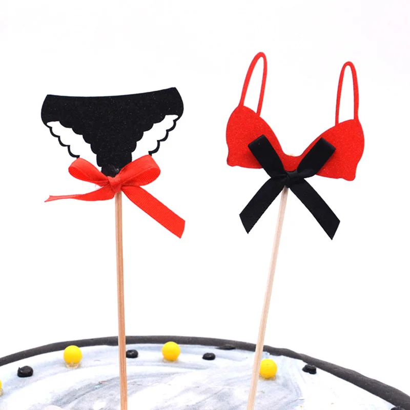 

3pcs Black Red Cake Topper Happy Birthday Cupcake Flags For Love Family Birthday Party Wedding Decoration Supplies Adult Favors