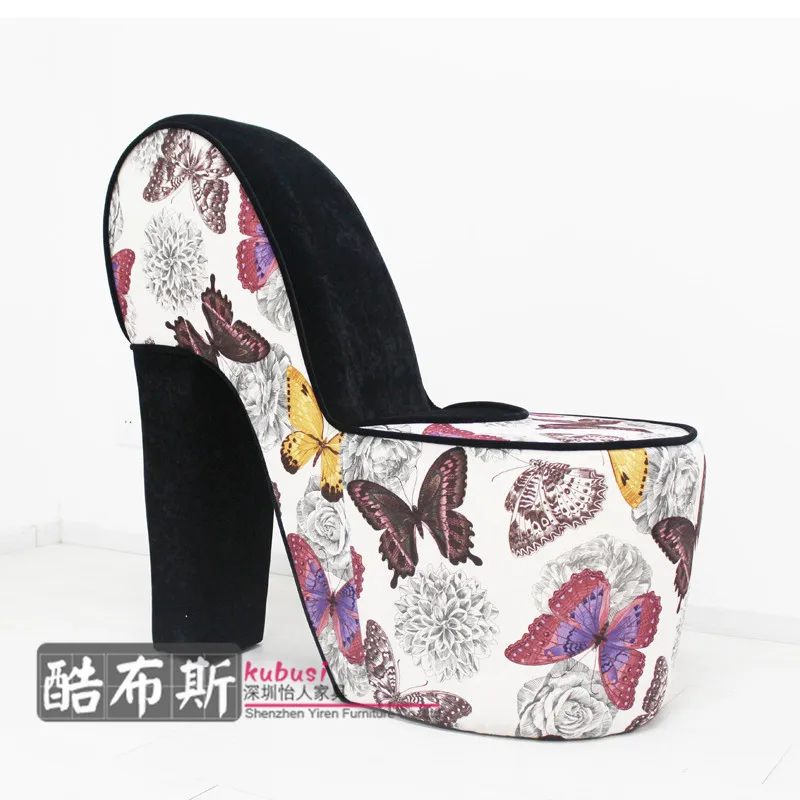 Fabric Shoe Heels Chair Sofa Chair Backrest European Styling And