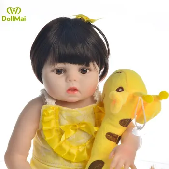 

Pretty Girl Reborn baby doll 55cm full silicone vinyl reborn dolls toys for child brithday gift bebes reborn realista boneca