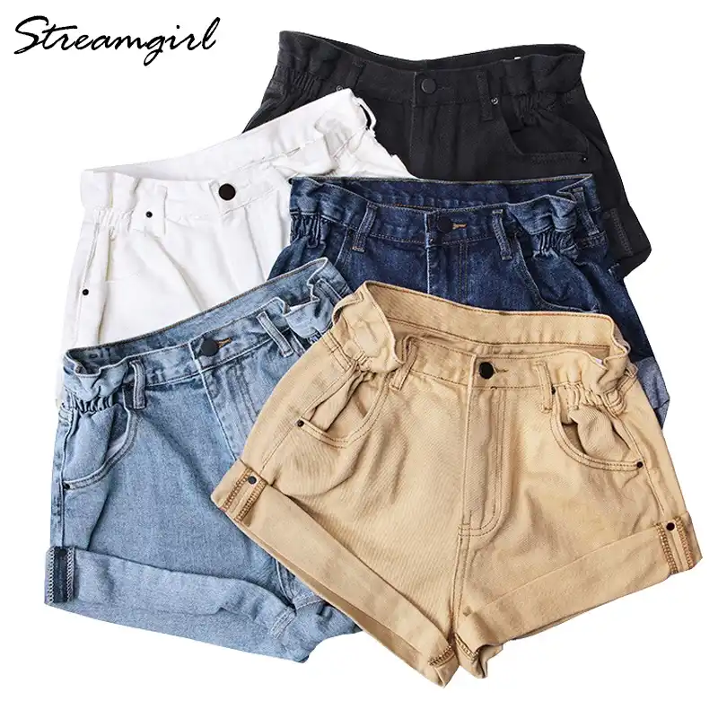 khaki denim shorts womens