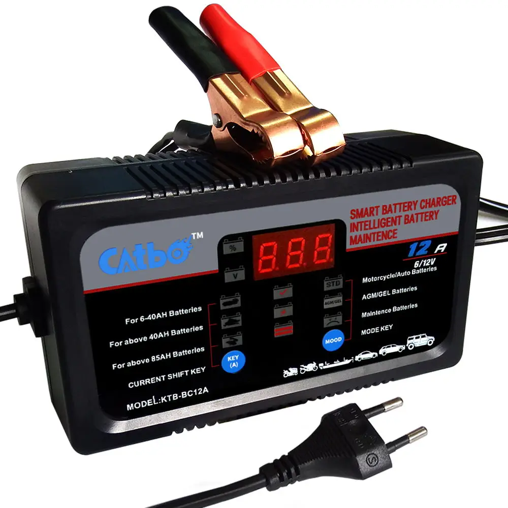 Catbo 6a 12v 2a8a12a Fully Automatic Car Battery Charger Intelligent