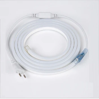 

100M Mini Neon flex tube ,220V 2835SMD 120led/m high brightness neon tape light with 10 power cord and 10 end cap