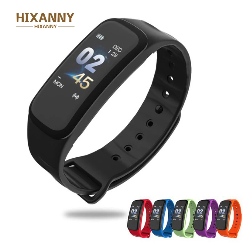 

TOP C1Plus Smart Bracelet Color Screen Blood Pressure Fitness Tracker Heart Rate Monitor Smart Band Sport for Android IOS Y5 H8