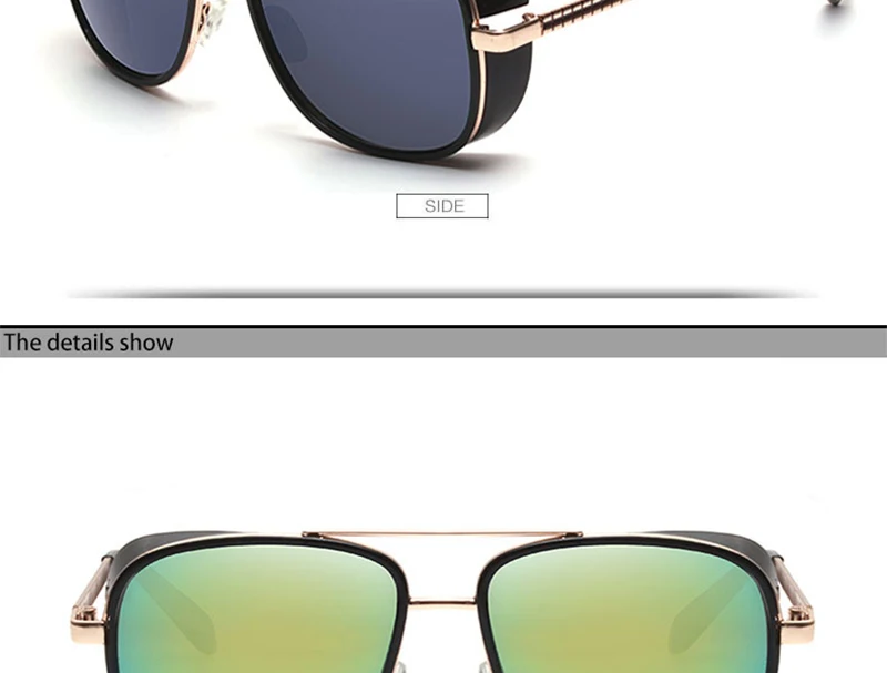 Psacss винтажные стимпанк металлические солнцезащитные очки мужские ретро брендовые дизайнерские высококачественные очки с зеркальными линзами gafas de sol