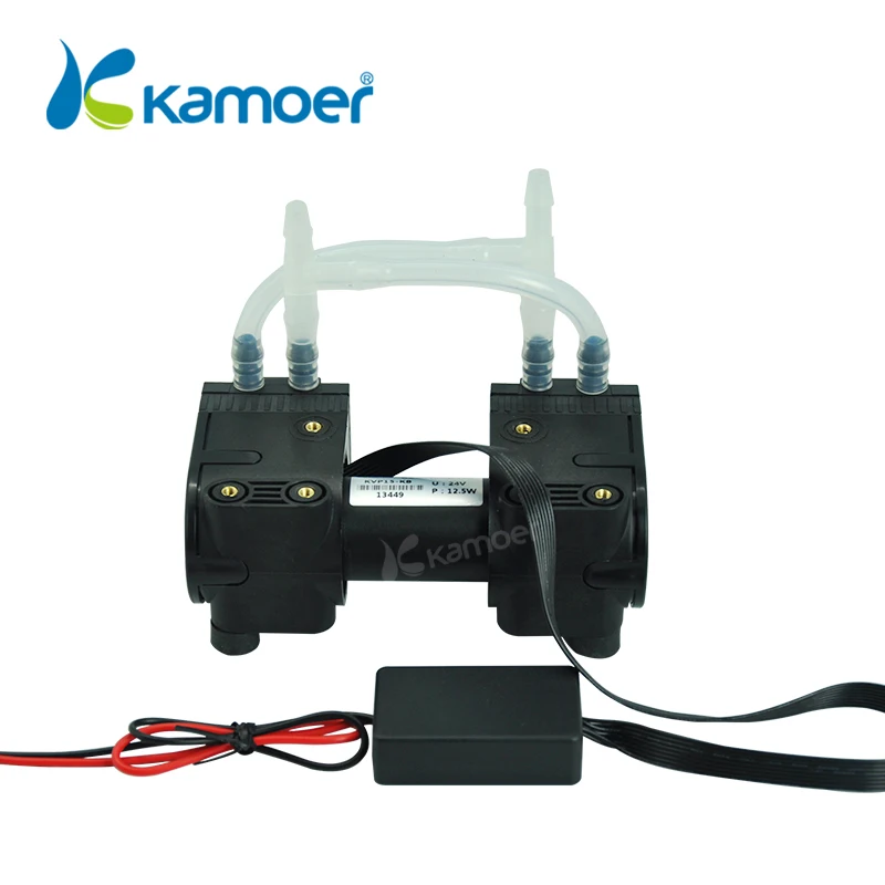 Kamoer KVP15 24V микро мембранный вакуумный/воздушный насос с бесщеточным двигателем постоянного тока и двойной головкой