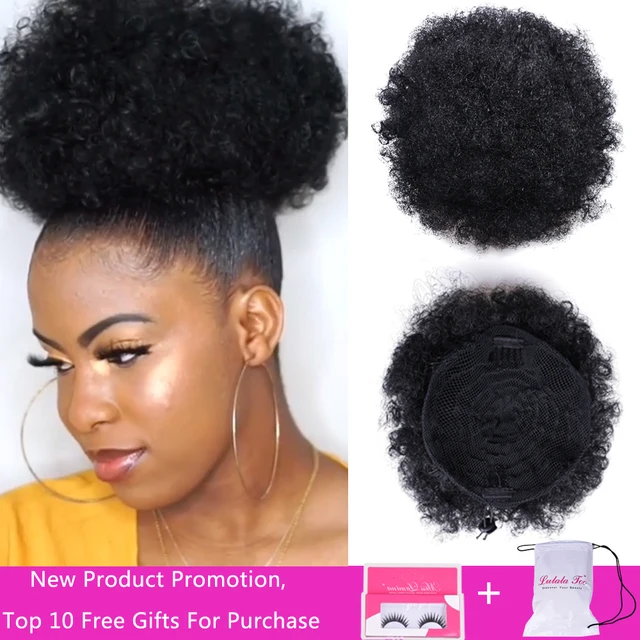 Emall Global 8inch Short Afro Puff Synthetic Hair Bun Chignon