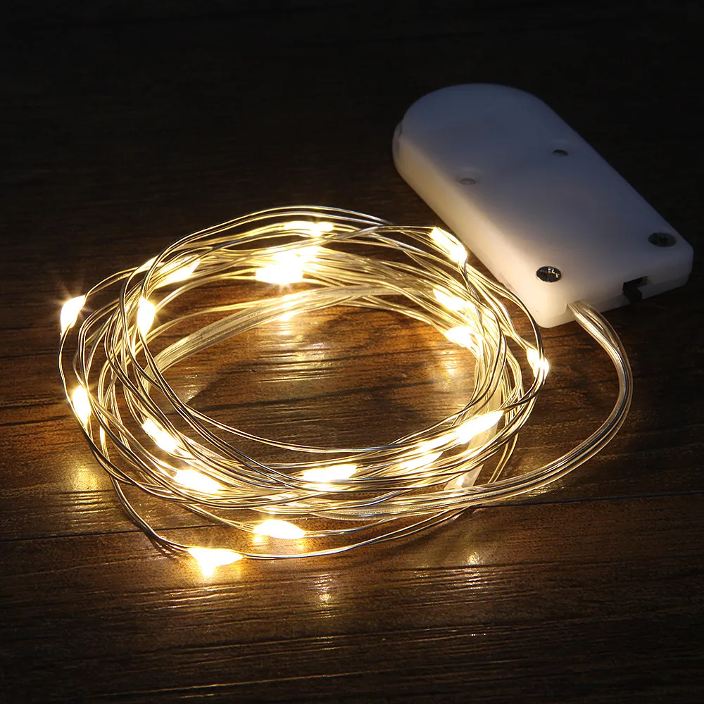 Details about / 2M-6M LED Copper Wire Fairy String Light Battery Powered Holiday Wedding Decor