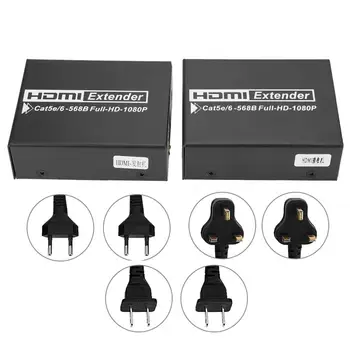 

Black 100-240V 1 Pair 50m HD 1080P HDMI Cable Extender with One Local Output