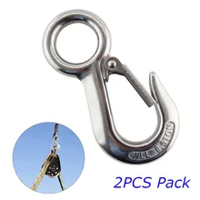 2 шт. 0,5 T 304 из нержавеющей стали большой подъемный кран с крючками Морской сверхмощный безопасный пружинный грузовой крюк 500 кг