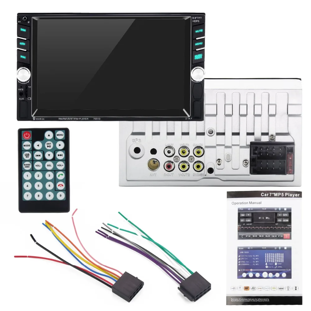 2 din 6 ''lcd сенсорный экран 12V Авторадио Автомагнитола bluetooth Камера заднего вида
