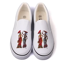 E-LOV; женская парусиновая обувь на плоской подошве в африканском стиле; повседневные лоферы с низким верхом; уникальный дизайн; женские слипоны в африканском стиле; эспадрильи