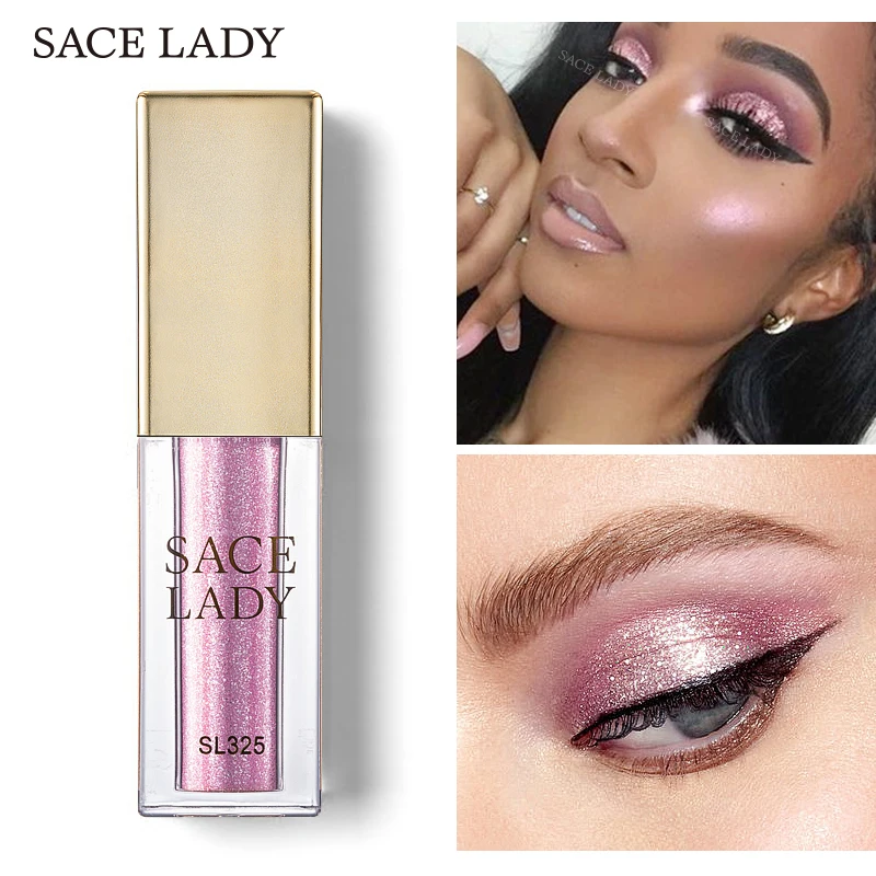 SACE LADY мерцающие блестящие тени для век жидкий пигмент Sombra Oogschaduw телесный Смоки