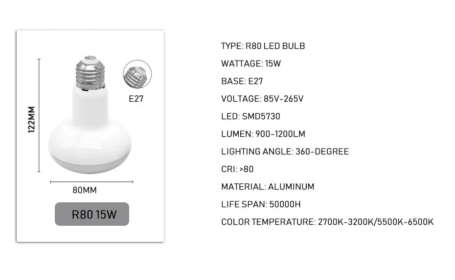 R39 R50 R63 R80 Светодиодная лампа-зонтик AC 85-265V E27 E14 Светодиодная лампа Bombillas лампа cfl светодиодные лампы-ампулы светильник Лампада экономия энергии