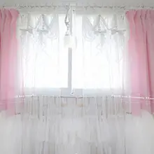 1piece White princess tulle font b curtain b font elegant valance font b curtains b font