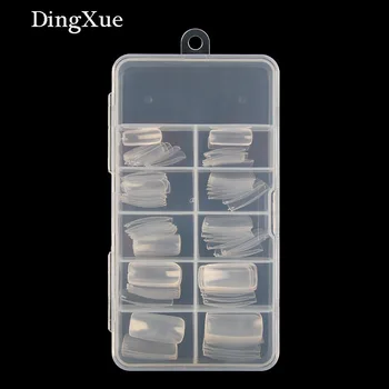 Najtaniej DingXue Kobiety 100/szt Przezroczysty Kolor Francuski/pół/pełne Sztuczne Tipsy Sztuczne Paznokcie Sztuki Akrylowe Narzędzia Do Manicure G003