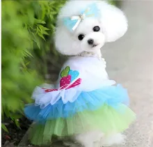 FG09 FREE shipping Dog Summer Dress Pet skirt Dress Teddy Princess Lovely Dresses Pet Clothes XS S M L XL XXL