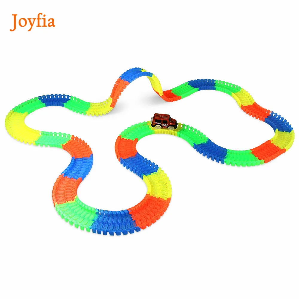 

88/216/304/312/848PCS Car Track Fluorescence Race Track Bend Flex Flashing Lighting Car Assembly Racing Track Glow Car Model