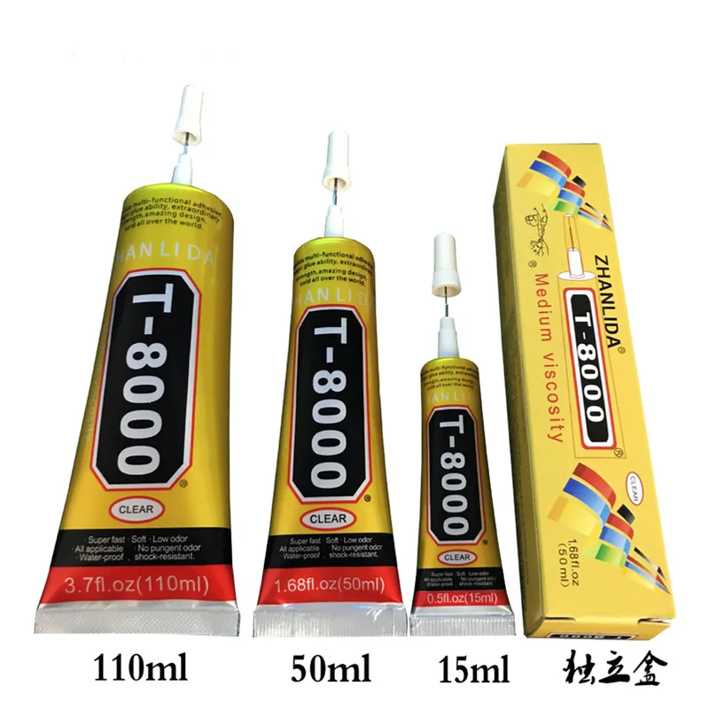 

T8000 110ML/50ML/15ML Super Rhinestone Glue Adhesive For Jewelry Craft Phone LCD Bumper Frame T-8000 DIY Tool