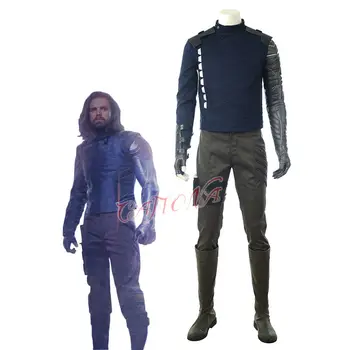 

Cafiona Super Hero Avengers 3 Infinity War Bucky Barnes Winter Soldier Cosplay Costume Cool Man Outfits
