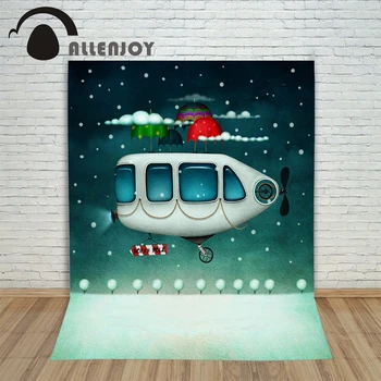 

Allenjoy Backgrounds filming Airplane umbrella Christmas snowflakes professional camera photography vinyl backdrops