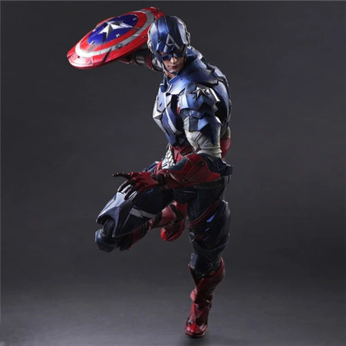 Variant PLAY ARTS KAI Marvel Капитан Америка ПВХ фигурка Супер Герои Аниме Фигурка Коллекционная модель игрушки куклы 27 см SHAF018